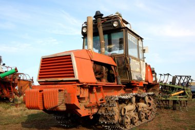 Crawler tractor clipart