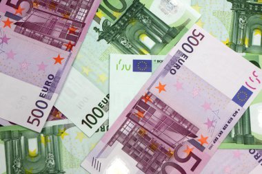Euro money banknotes clipart
