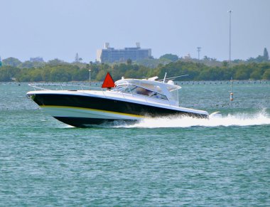 Speeding Fishing Boat clipart