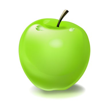 Green apple vector illustration clipart