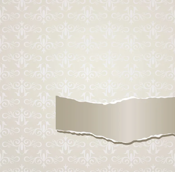 Серый фон с порванной бумагой — стоковый вектор