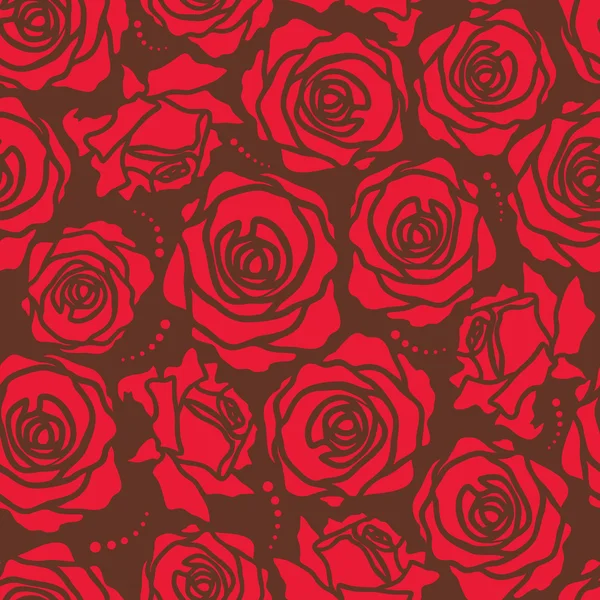 Rose patrón romántico — Archivo Imágenes Vectoriales