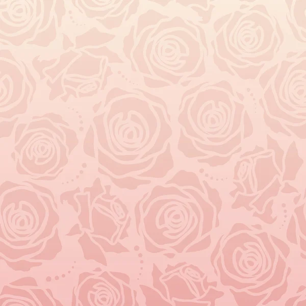 バラのロマンチックなパターン — ストックベクタ