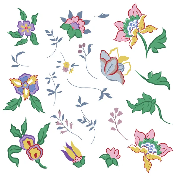 Квіткових декоративних елементів — стоковий вектор