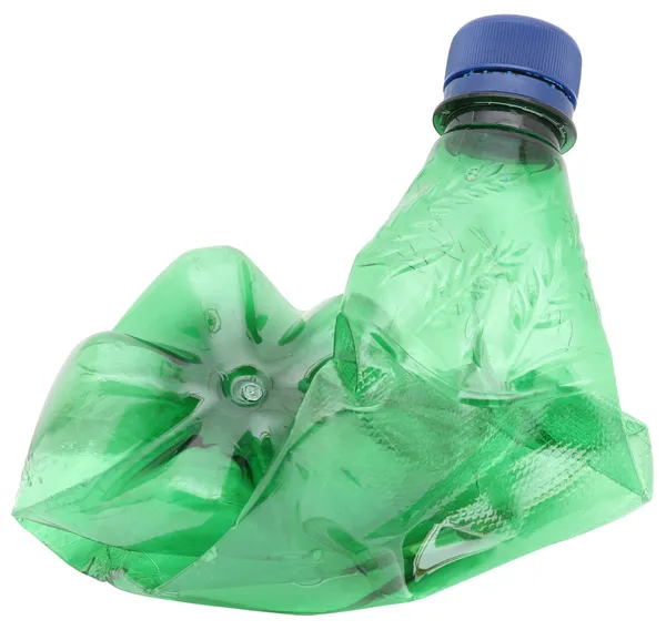 Вторинної переробки пластикової пляшки . Ліцензійні Стокові Фото