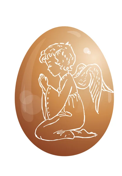 Uovo e angelo — Foto Stock
