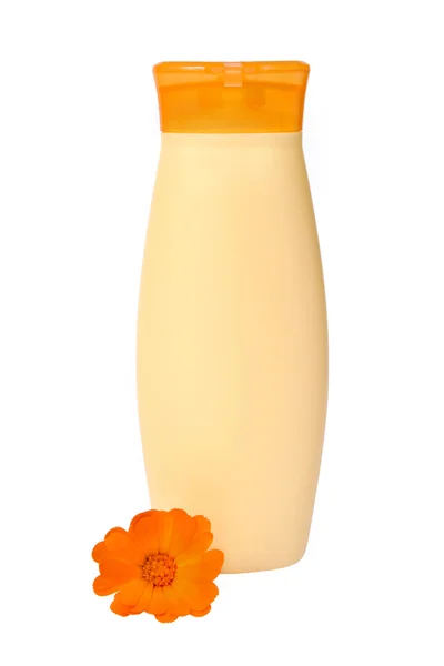 Bottle with flower — Stock Photo, Image
