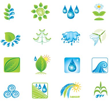 Environment. Set of design elements and icons. clipart