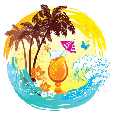 Tropical background. clipart