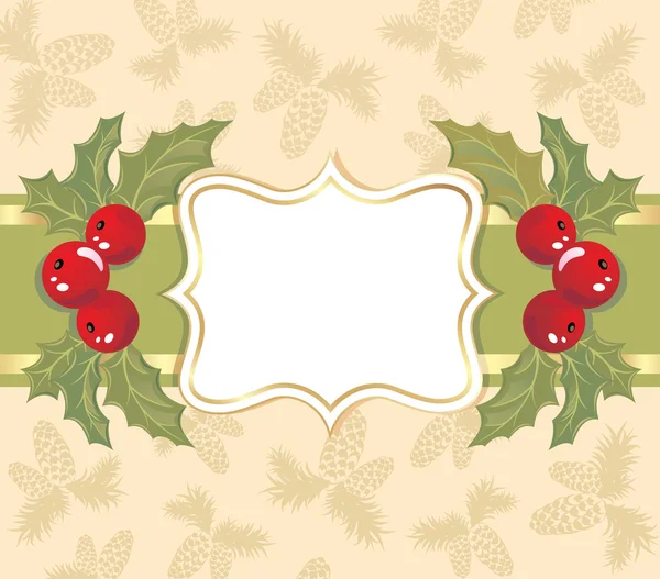 Christmas background with a frame. — Stock Vector