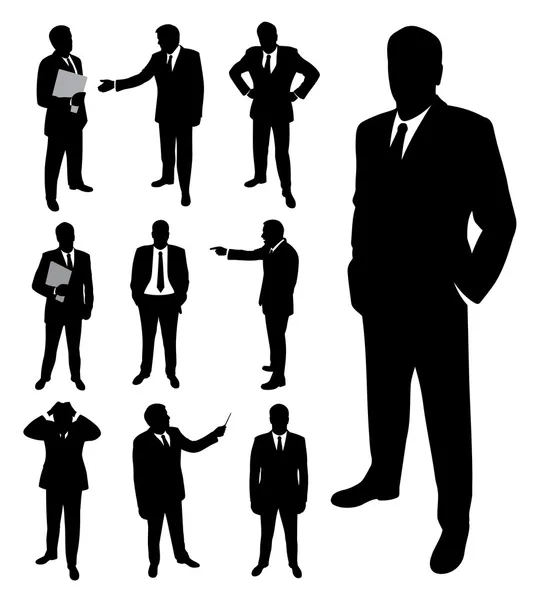 Silhouette d'homme d'affaires . — Image vectorielle