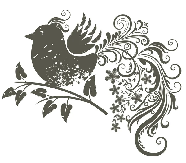 Oiseau décoratif . — Image vectorielle