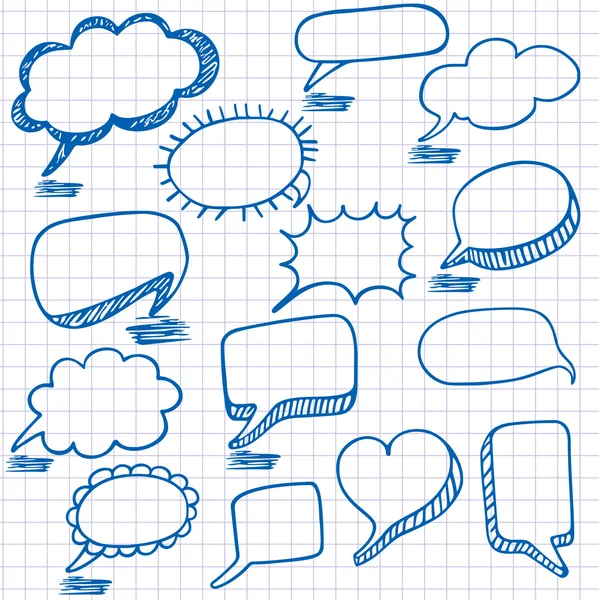 Διάνυσμα φυσαλίδες για ομιλία. άνευ ραφής doodle φόντο. — Διανυσματικό Αρχείο