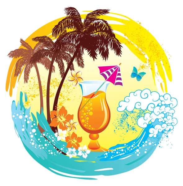 Tropical background. — Stock Vector