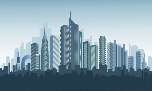 Panorama de la ciudad moderna. Hermoso fondo . — Vector de stock