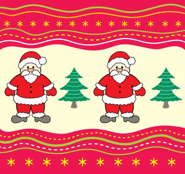 Jul bakgrund med tomten Claus. — Stock vektor