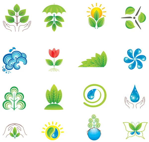 Environment. Set of design elements and icons. — Stock Vector