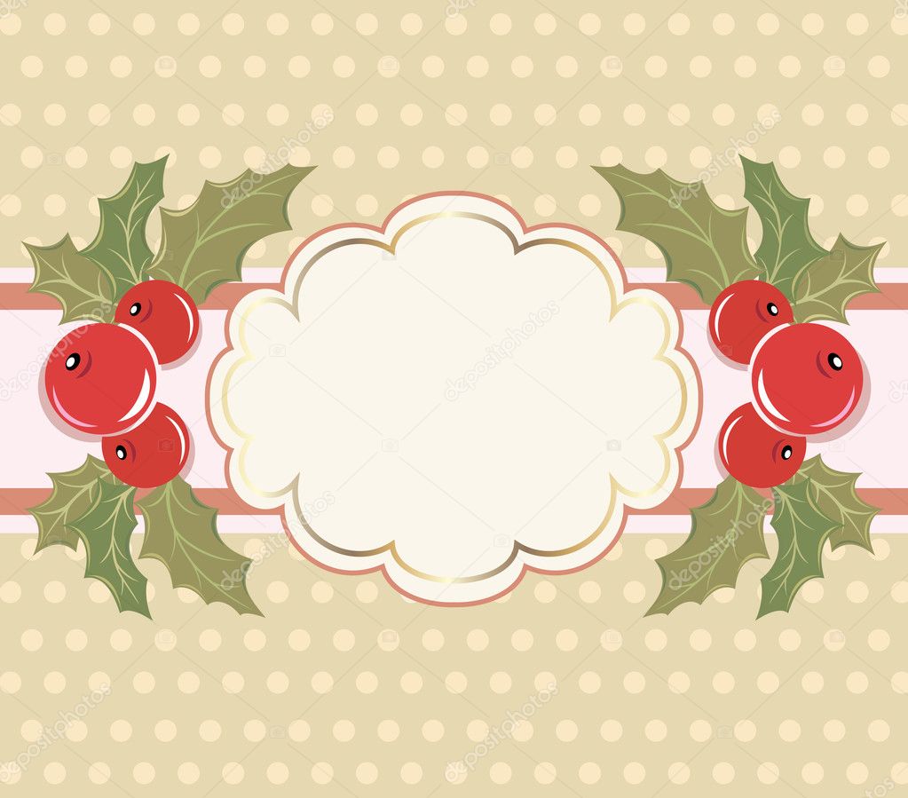 Christmas background with a frame.