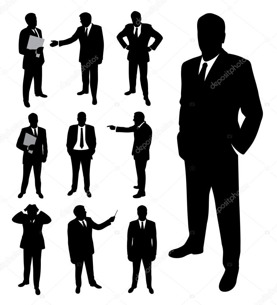 Businessman silhouette.