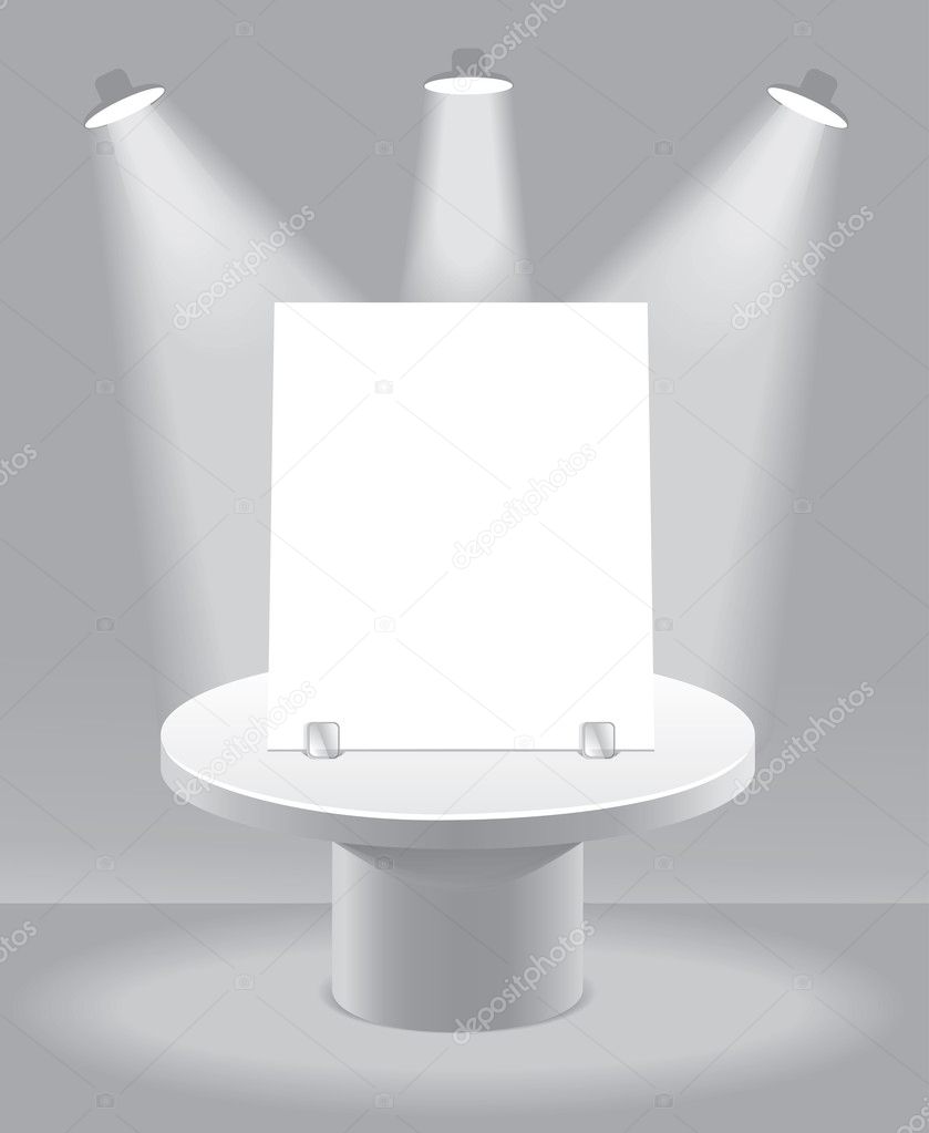 Abstract background with podium for presentation.