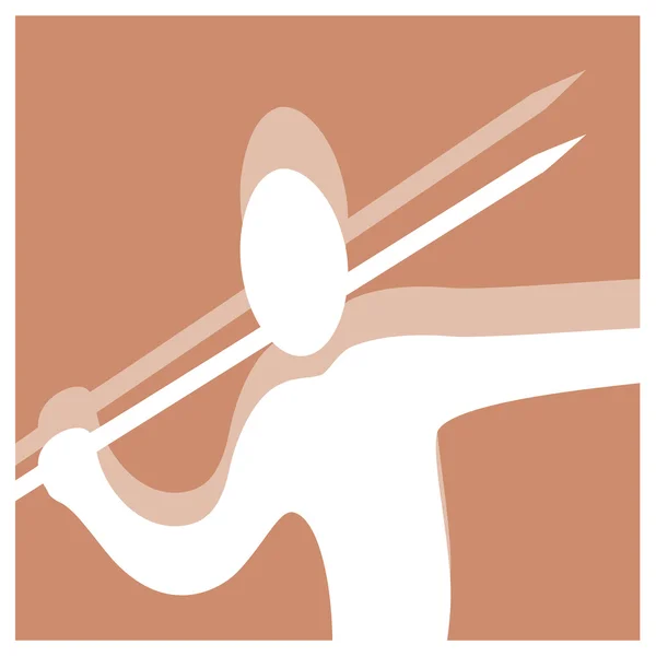 Javelin throwing pictogram — Stock Vector