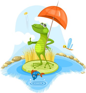 Funny frog clipart