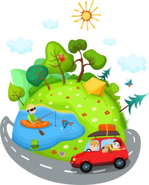 Summer travel clipart