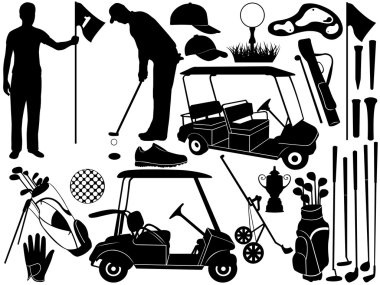 Golf set clipart