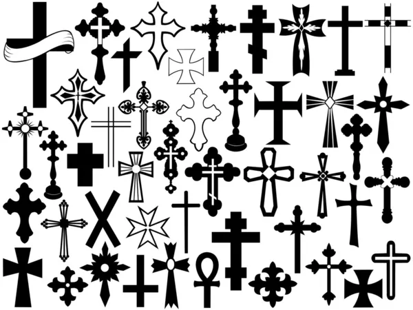 Набор крестов — стоковый вектор