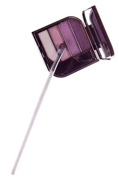 Um conjunto de maquilhagem, escova de sombra — Fotografia de Stock