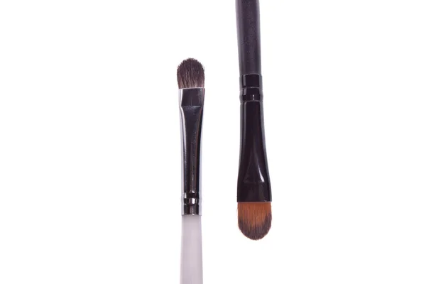 Escova para maquiagem branca e preta — Fotografia de Stock