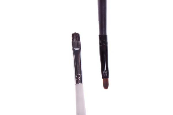 Beyaz ve siyah makyaj fırçası — Stok fotoğraf