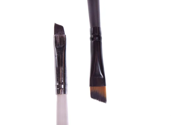 Escova para maquiagem branca e preta — Fotografia de Stock