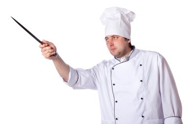 Portrait male chef clipart