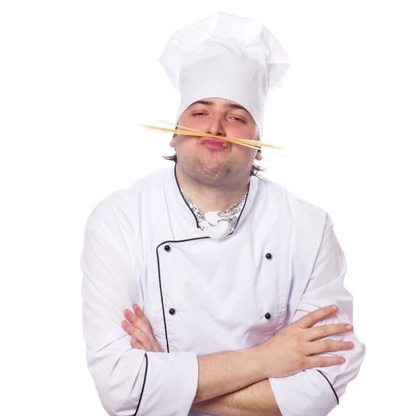 Portre erkek aşçı — Stok fotoğraf