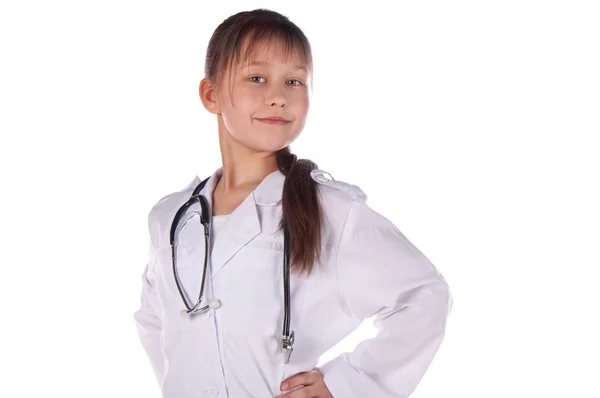 Meisje, een arts, het kind — Stockfoto