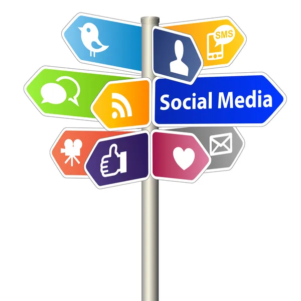 Social Media Sign — Stock Photo, Image