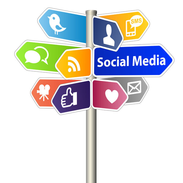 Signo de redes sociales — Foto de Stock
