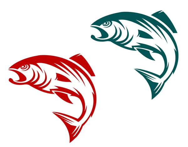 Losos ryby maskot — Stockový vektor