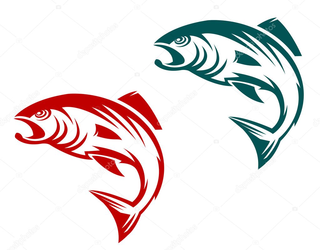 Salmon fish mascot