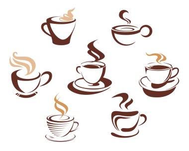 Coffee and tea cups clipart