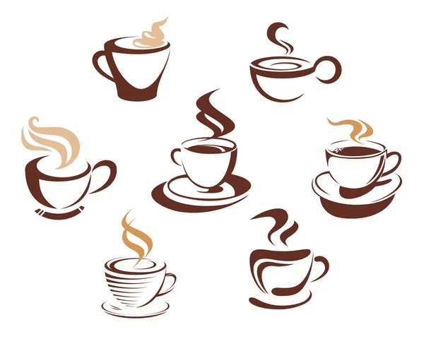 Café et tasses à thé — Image vectorielle