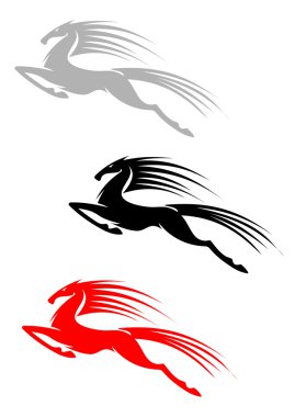 Jumping mustang clipart