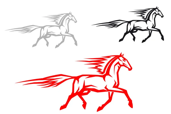Kör häst — Stock vektor
