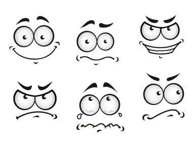 Comics faces clipart