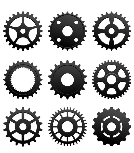 Pinions and gears — Stock Vector