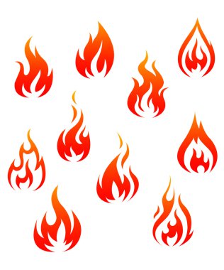 Fire symbols clipart