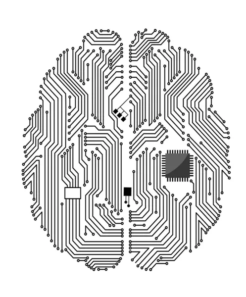 Motherboard-Gehirn — Stockvektor