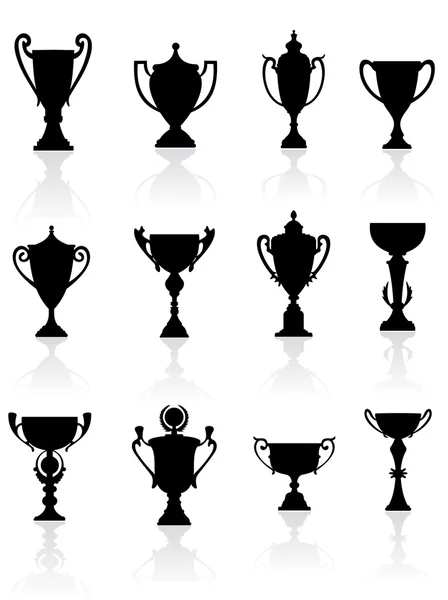 Troféus e prêmios esportivos — Vetor de Stock