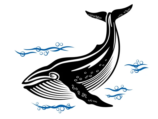 stock vector Big whale